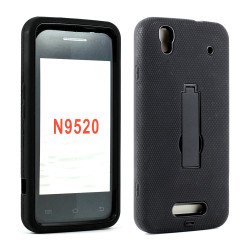 ZTE Boost Max+ Boost Max N9521 N9520 Armor Hybrid with Stand (Black Black) ZTE Boost Max+ Boost Max N9521 N9520 Armor Hybrid with Stand (Black Black)